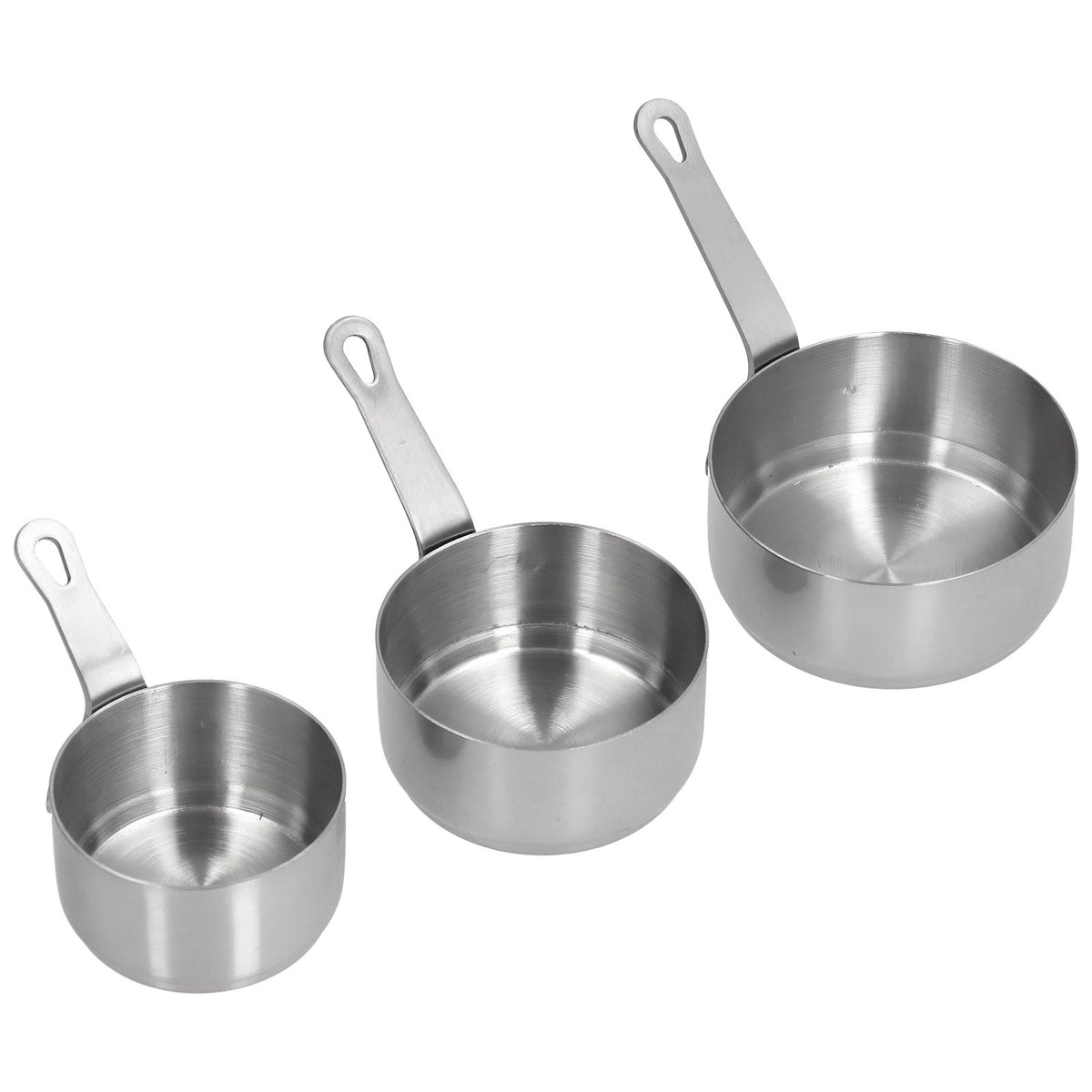 3pcs Sauce Cups Stainless Steel Sauce Dish with Handle for for Condiment Ketchup AppetizerSilver