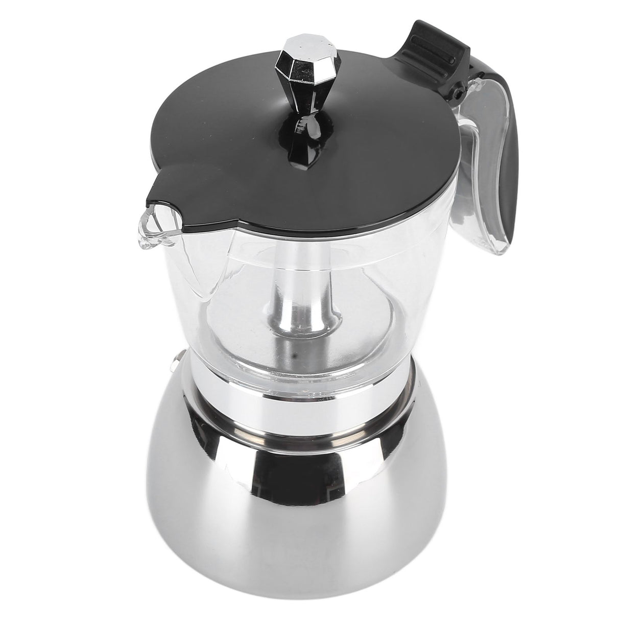 6 Cups Stainless Steel Coffee Pot Italian Octagonal Household Brewing Coffee Moka Pot