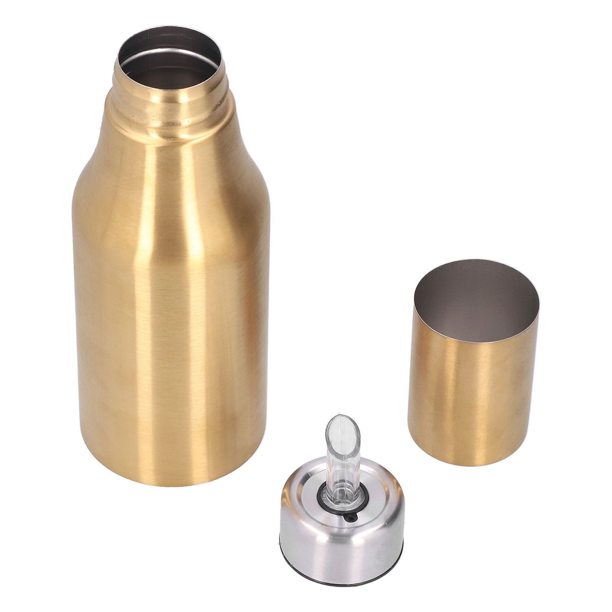 Stainless Steel Olive Oil Dispenser 500ML Leak Proof Dust Proof Kitchen Olive Oil DecanterGold