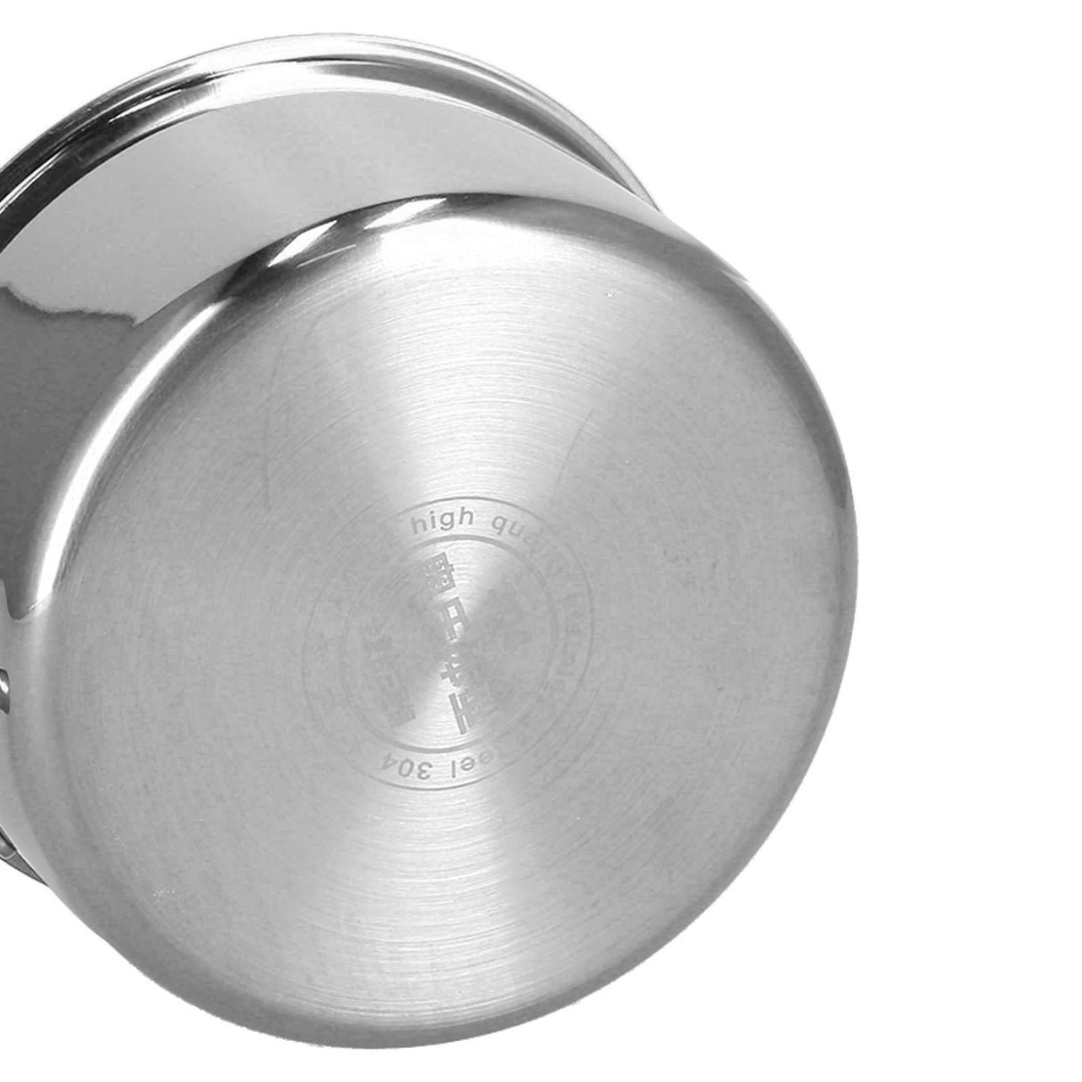 Sauce Pan 304 Stainless Steel Anti Slip Multipurpose Thicken Milk Pot with Lid for KitchenNatural Color