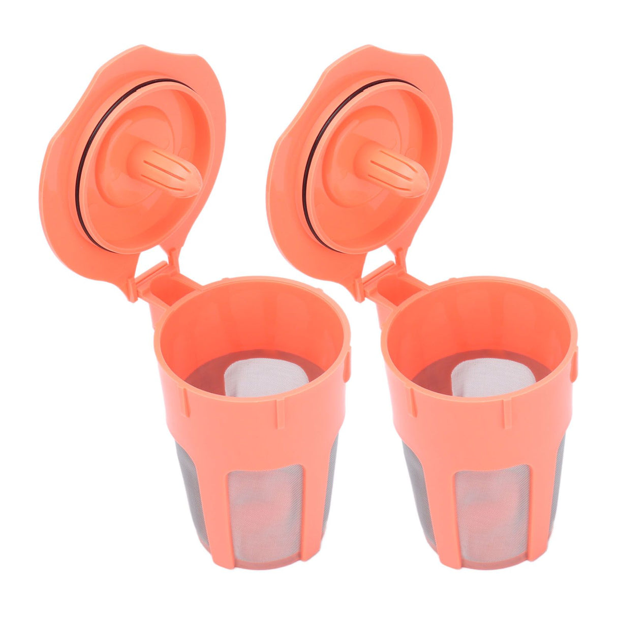 2Pcs Refillable Coffee Filter Cup Reusable Coffee Capsule Cup for 2.0 K200 K300 K350 K360 K400 Red