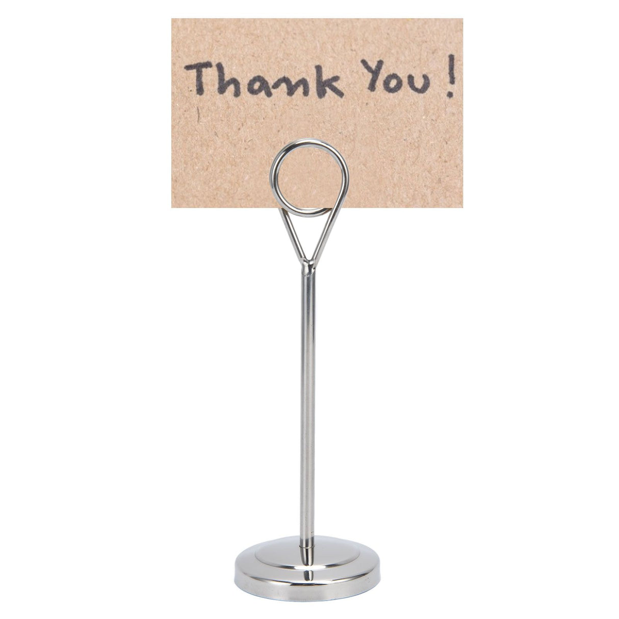 Table Number Holder Stainless Steel Round Shaped Stable Picture Holder Stand for Hotel Restaurant Home