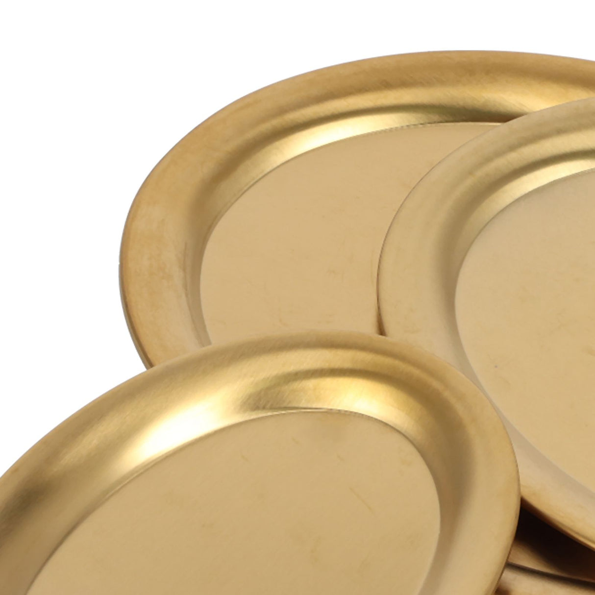 3pcs Stainless Steel Dessert Tray Mirror Polishing Process Snack Jewelry Display TrayGold