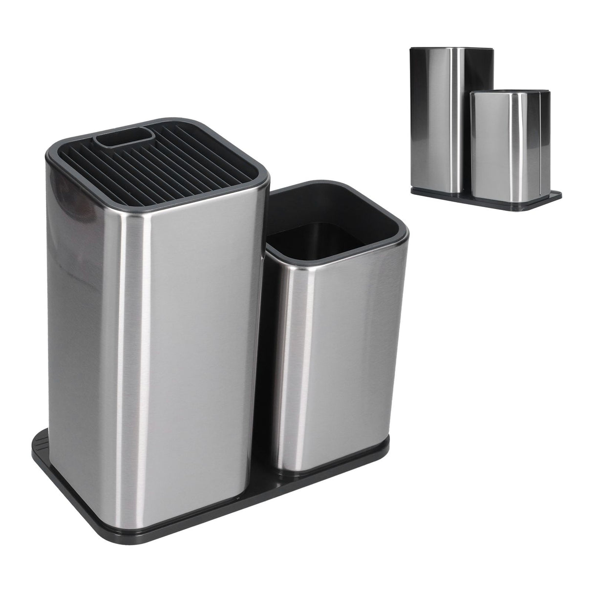 2 in 1 Knife Holder with Cutting Board Organizer Stainless Steel Kitchen Storage Accessory
