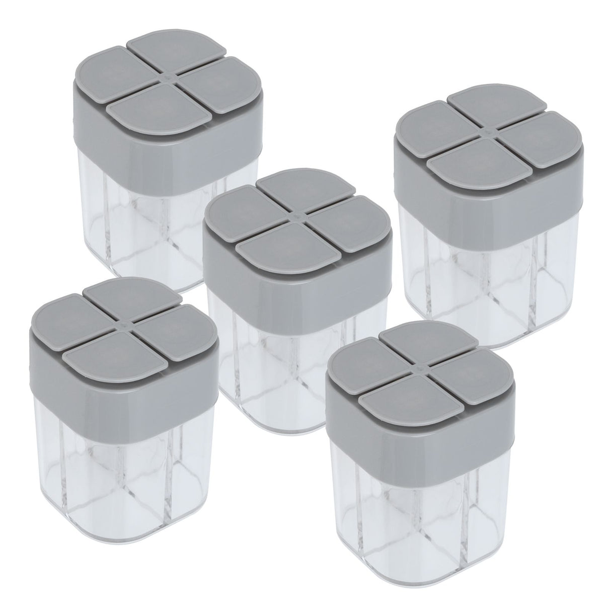 5pcs 4 in 1 Spice Container Seasoning Spice Shaker with Sealed Lid for Home Restaurant Kitchen