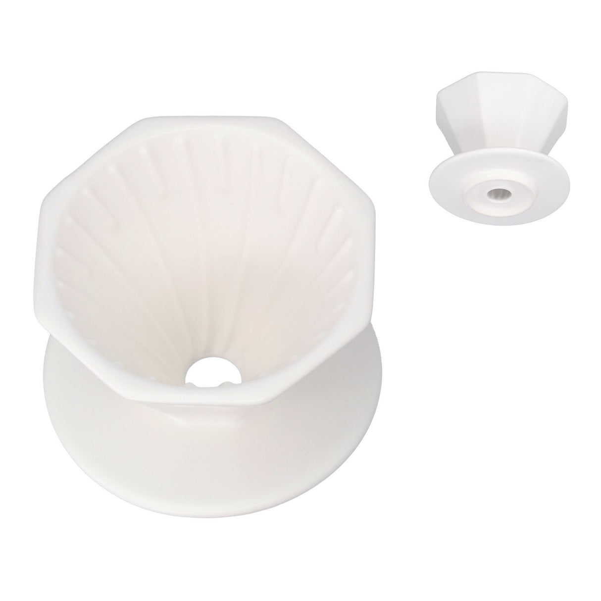 Coffee Dripper Ceramic Convenient Reliable Exquisite Portable Size Simple Design Pour Over Coffee DripperWhite