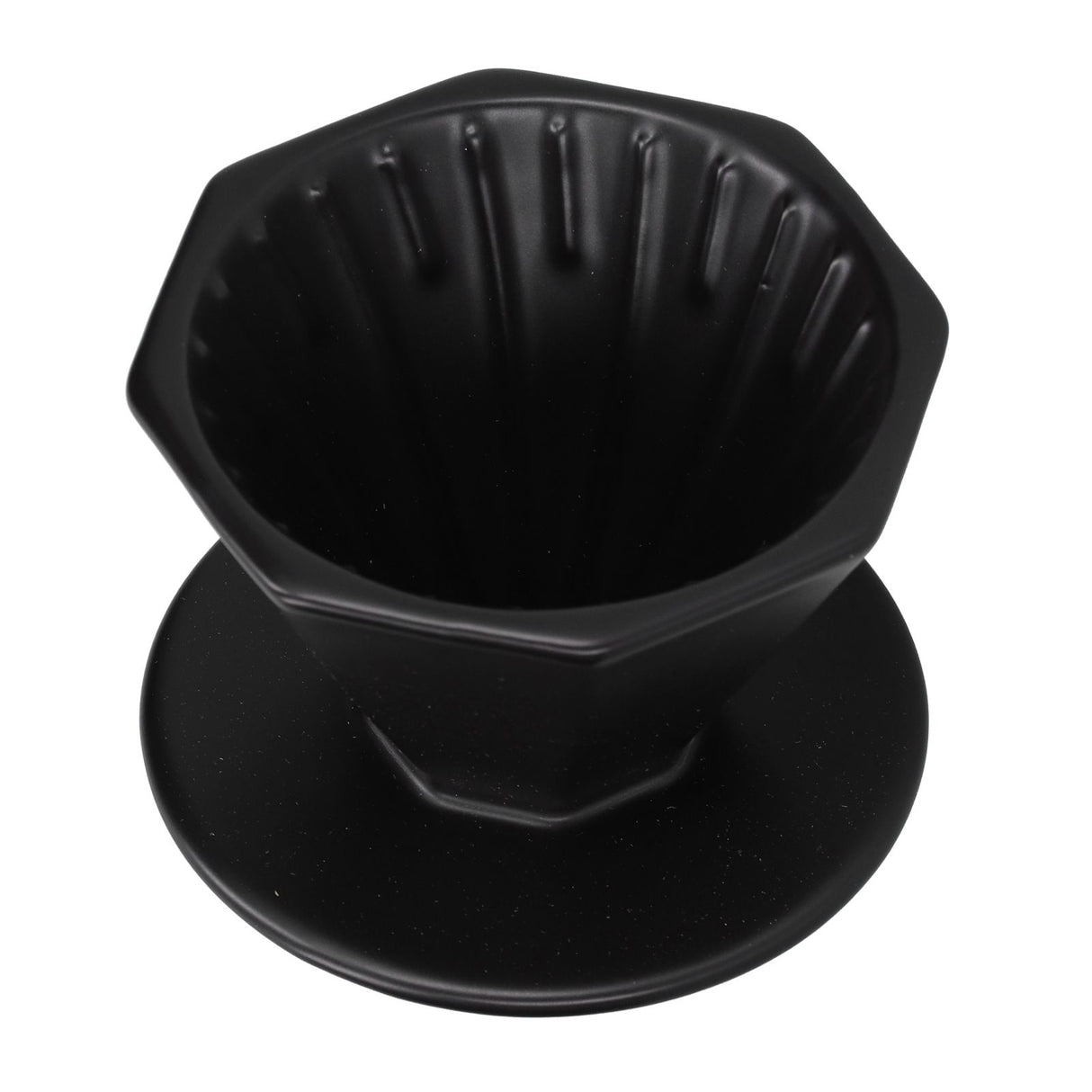 Coffee Dripper Ceramic Convenient Reliable Exquisite Portable Size Simple Design Pour Over Coffee DripperBlack