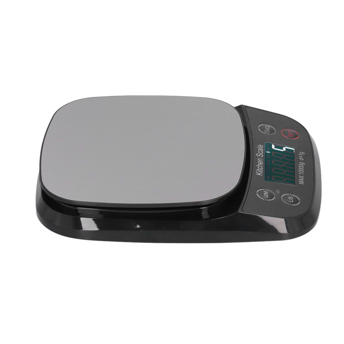 Kitchen Digital Scale Household Stainless Steel Rechargeable Baking Scale for Weighing Food Black10kg/1g