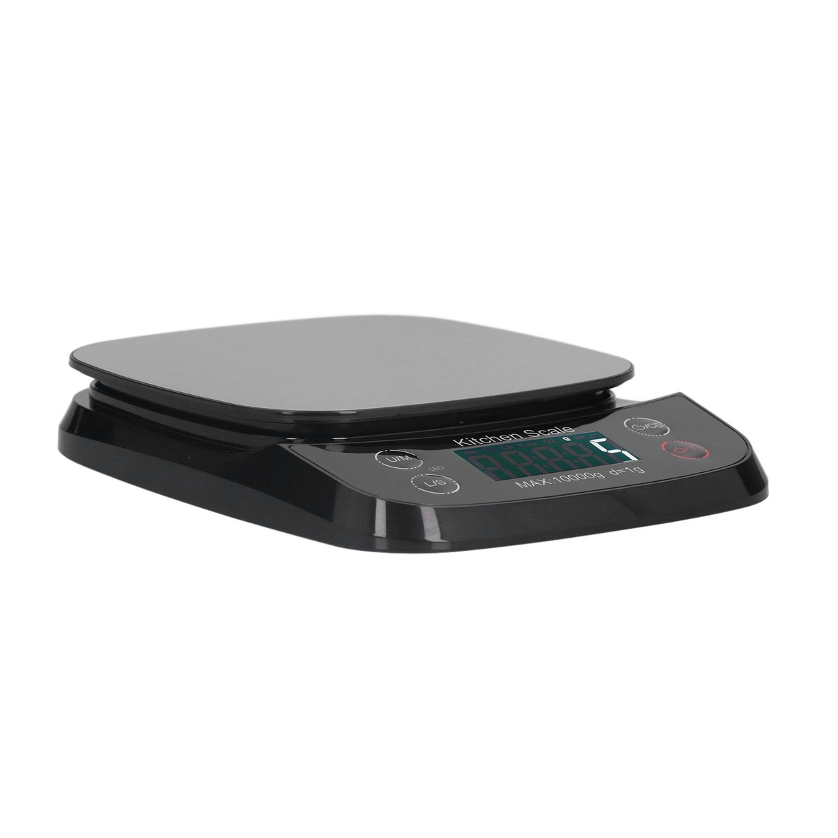 Kitchen Digital Scale Household Stainless Steel Rechargeable Baking Scale for Weighing Food Black10kg/1g