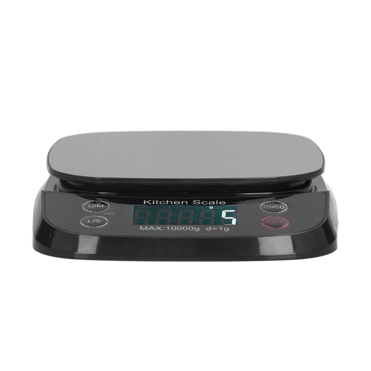 Kitchen Digital Scale Household Stainless Steel Rechargeable Baking Scale for Weighing Food Black10kg/1g