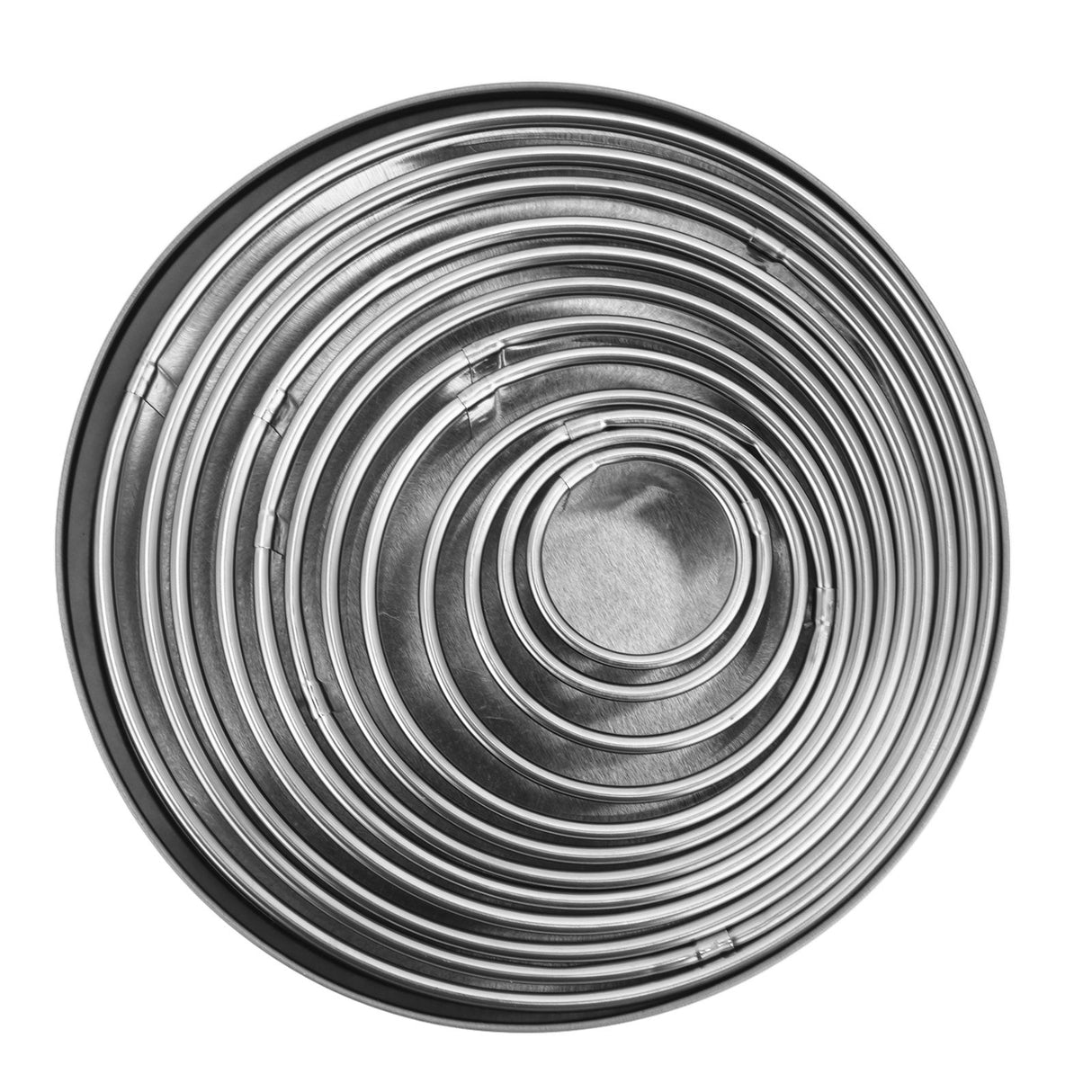 12pcs Portable Round Cookie Molds Mousse Cake Ring Mould Stainless Steel Baking Accessories