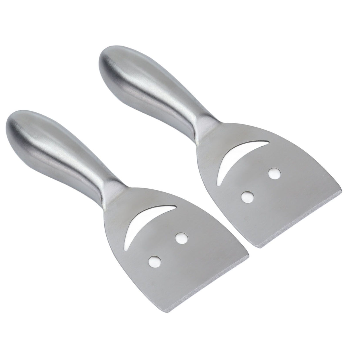 2pcs Cheese Plane Multifunctional Stainless Steel Smile Style Cheese Shaver for Kitchen Baking