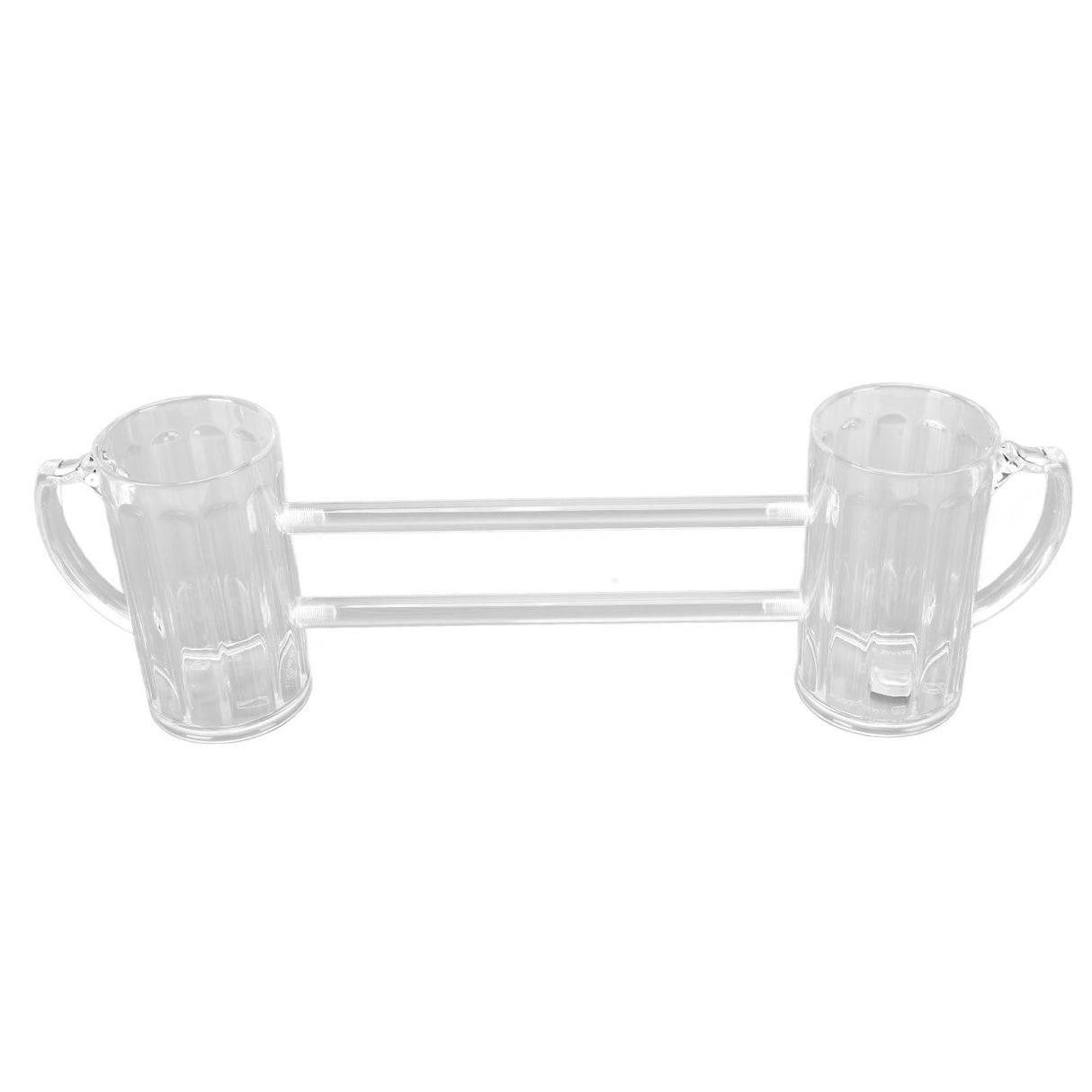 Beer Mug Siamese Anti Drop Exquisite Ergonomics Handle Glass Beer Stein with Connection Tubes for KTV Bar Home Parties