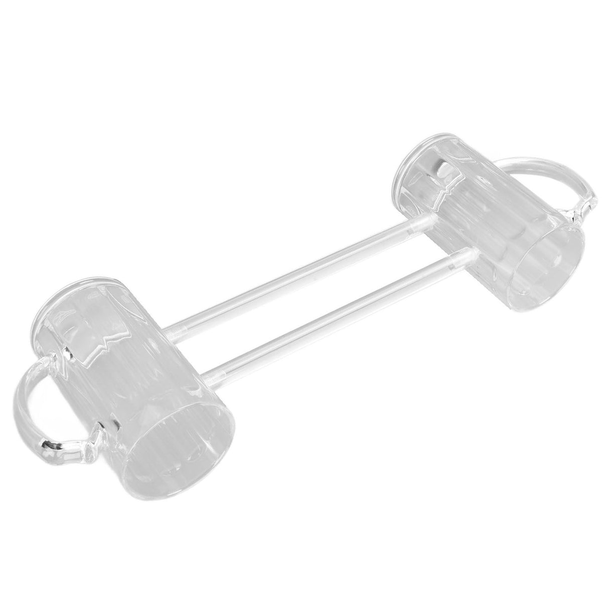 Beer Mug Siamese Anti Drop Exquisite Ergonomics Handle Glass Beer Stein with Connection Tubes for KTV Bar Home Parties