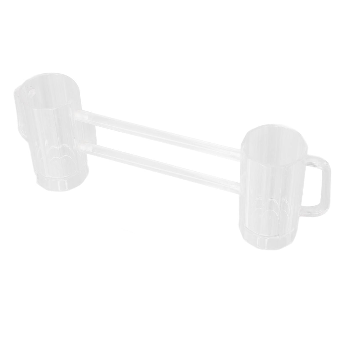 Beer Mug Acrylic Double Conjoined Beer Glass with Handle for Bar KTV Game Competition 430ml / 14.5oz