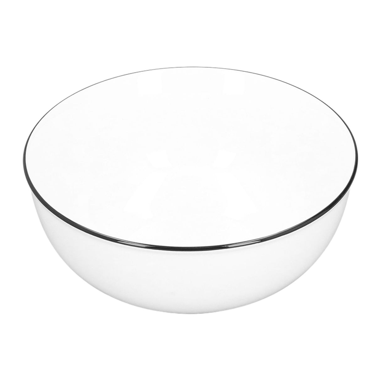 Durable Black Line Ceramic Tableware Bowls for Salads Soups Stews Desserts Noodles8 Inches