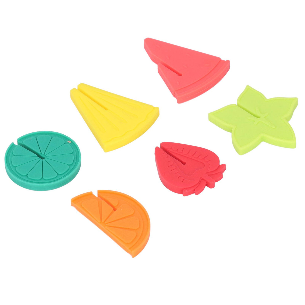 6pcs Wine Glass Marker Silicone Fruit Pattern Harmless Reusable Drink Cup Labels for Bar Party