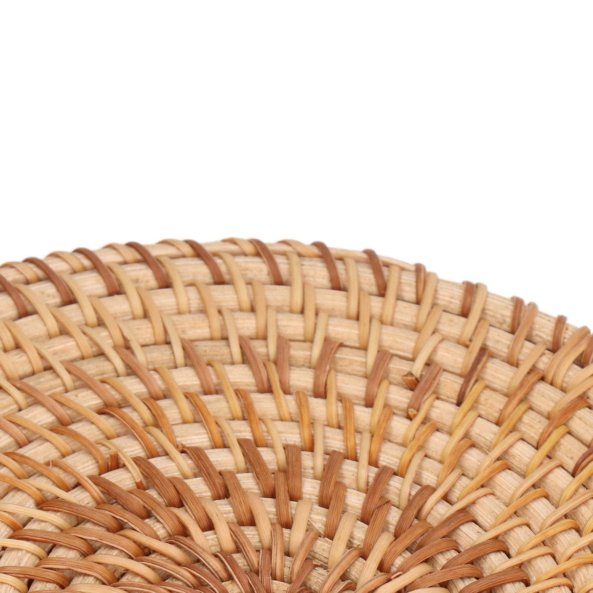 Woven Round Placemat Natural Rattan Braid Hot Insulation Placemat for Large Vessels Hot Dishes Pan Pot22cm / 8.7in