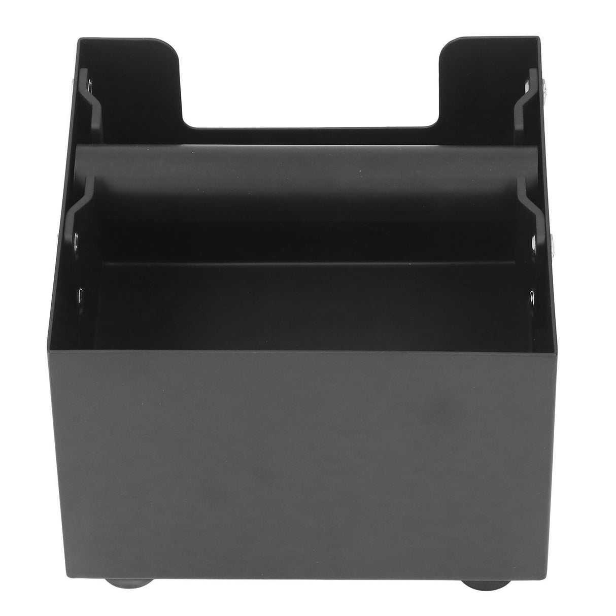 Coffee Knock Box Ground Waste Bin Container Stainless Steel Drawer Type Small Square Black