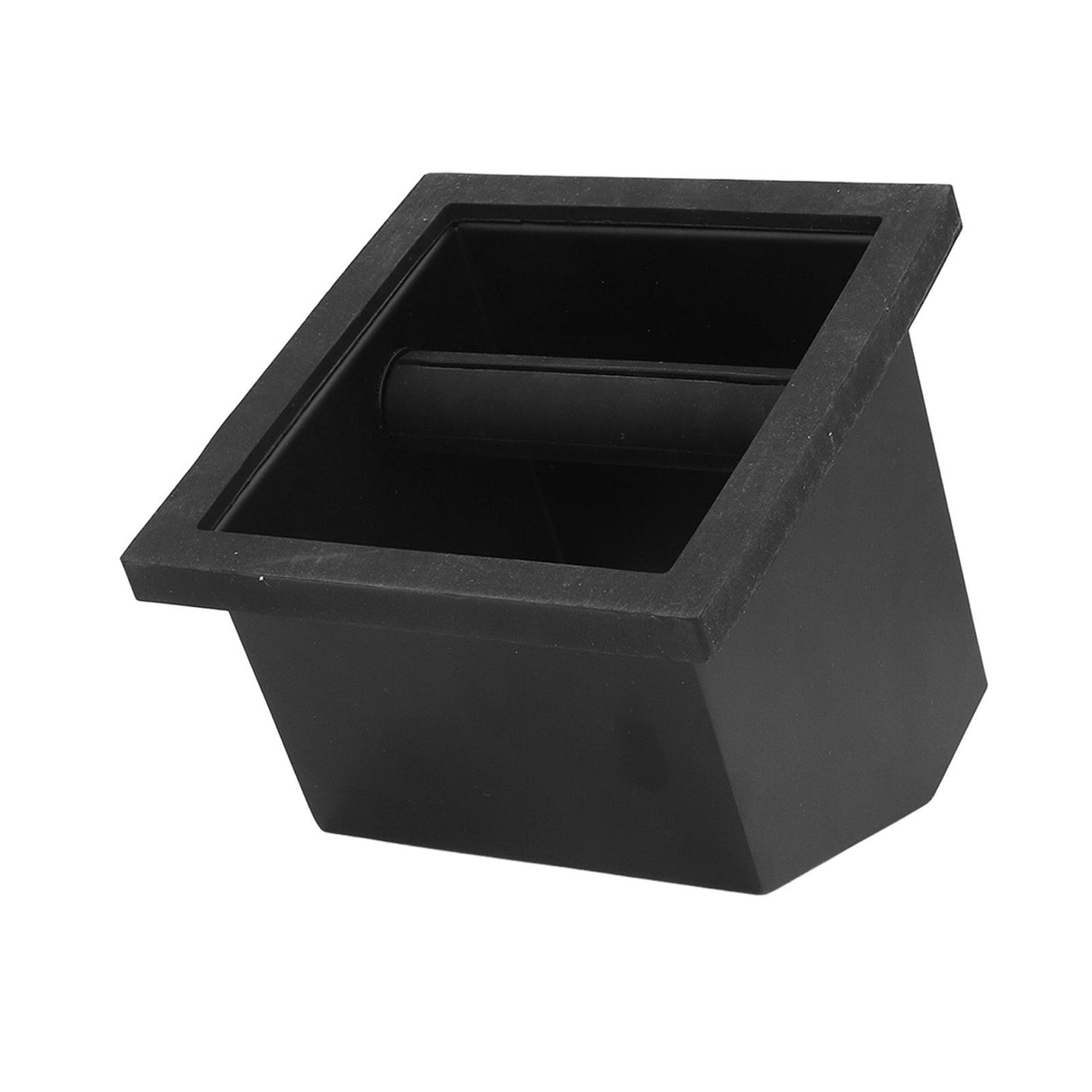 Coffee Knock Box Grounds Disposal Bin Bottomless Embedded Oblique Mouth Stainless Steel
