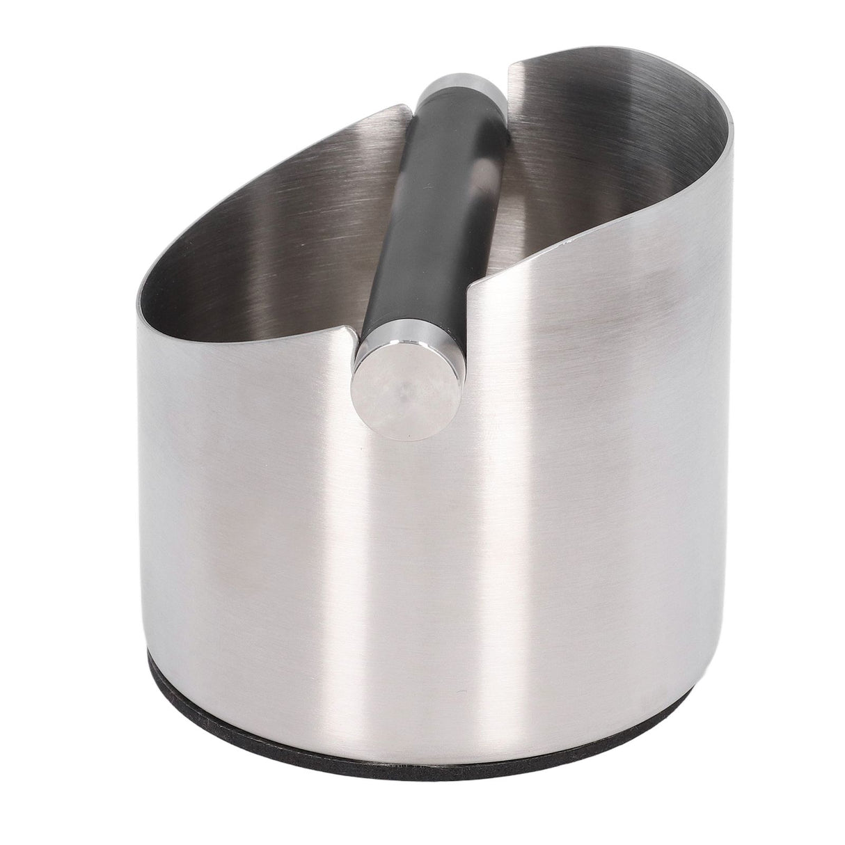 Coffee Grounds Bucket Stainless Steel Rubber Coffee Dump Bin for Home Restaurants BarsStainless Steel Small (FC‑04‑1)