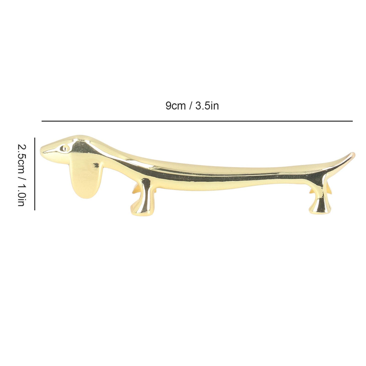 4Pcs Chopstick Rest Smoother Surfaces Reusable Cute Animal Design Gold Chopstick Rest for Home Restaurant PartyDachshund