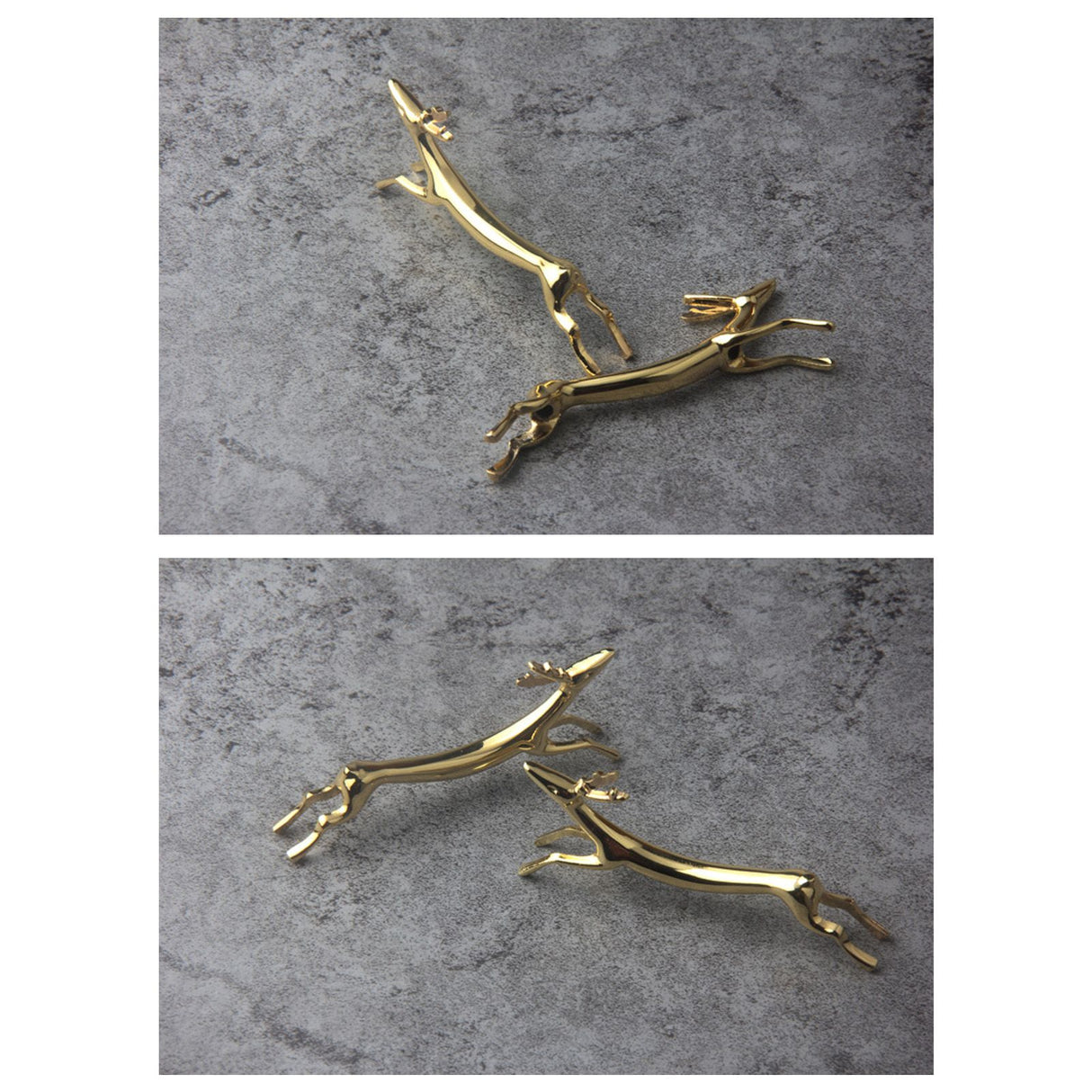 4Pcs Chopstick Rest Smoother Surfaces Reusable Cute Animal Design Gold Chopstick Rest for Home Restaurant PartyDeer