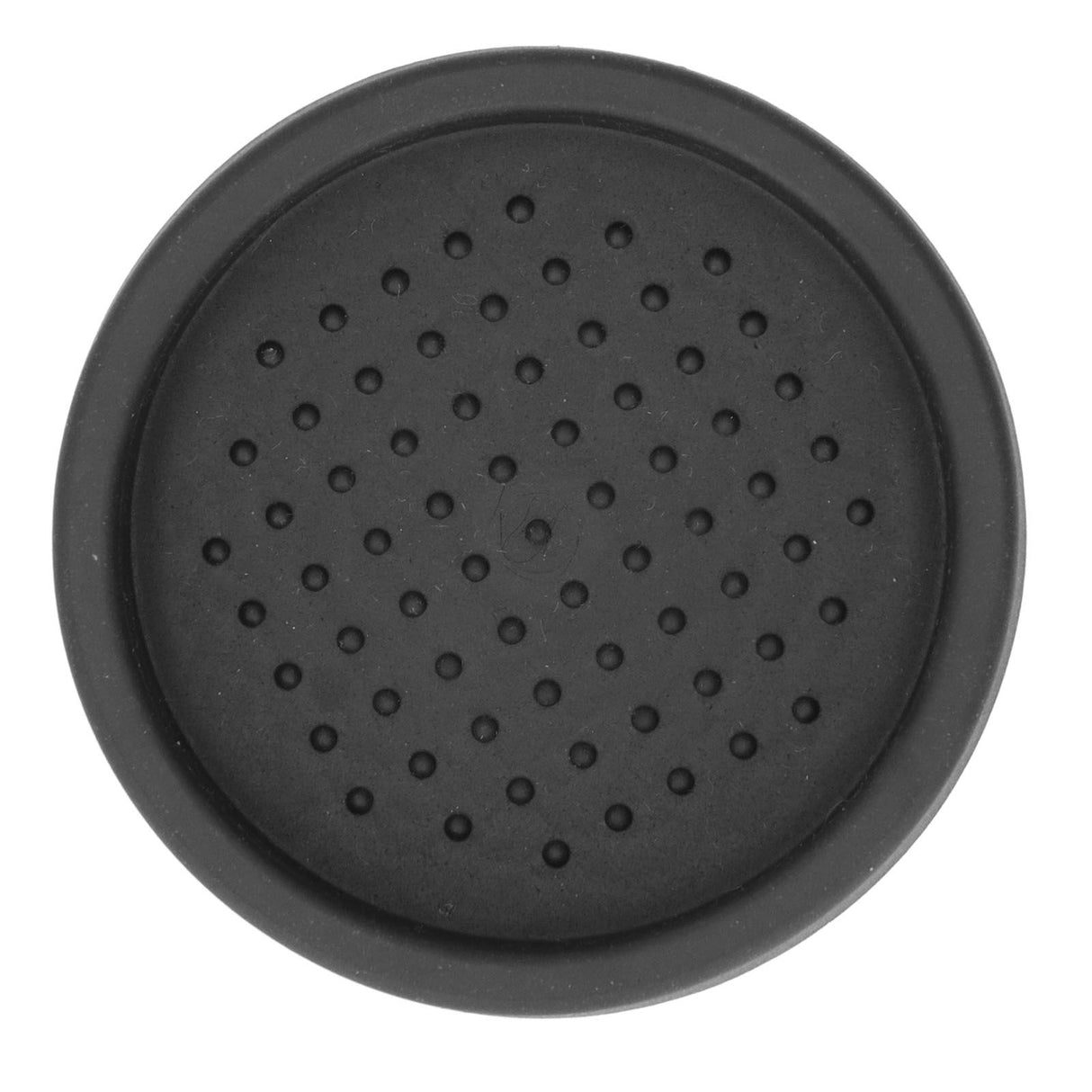 Coffee Tamper Mat Good Protection Compact Anti Slip Round Coffee Powder Pad for Cafe HouseholdBlack