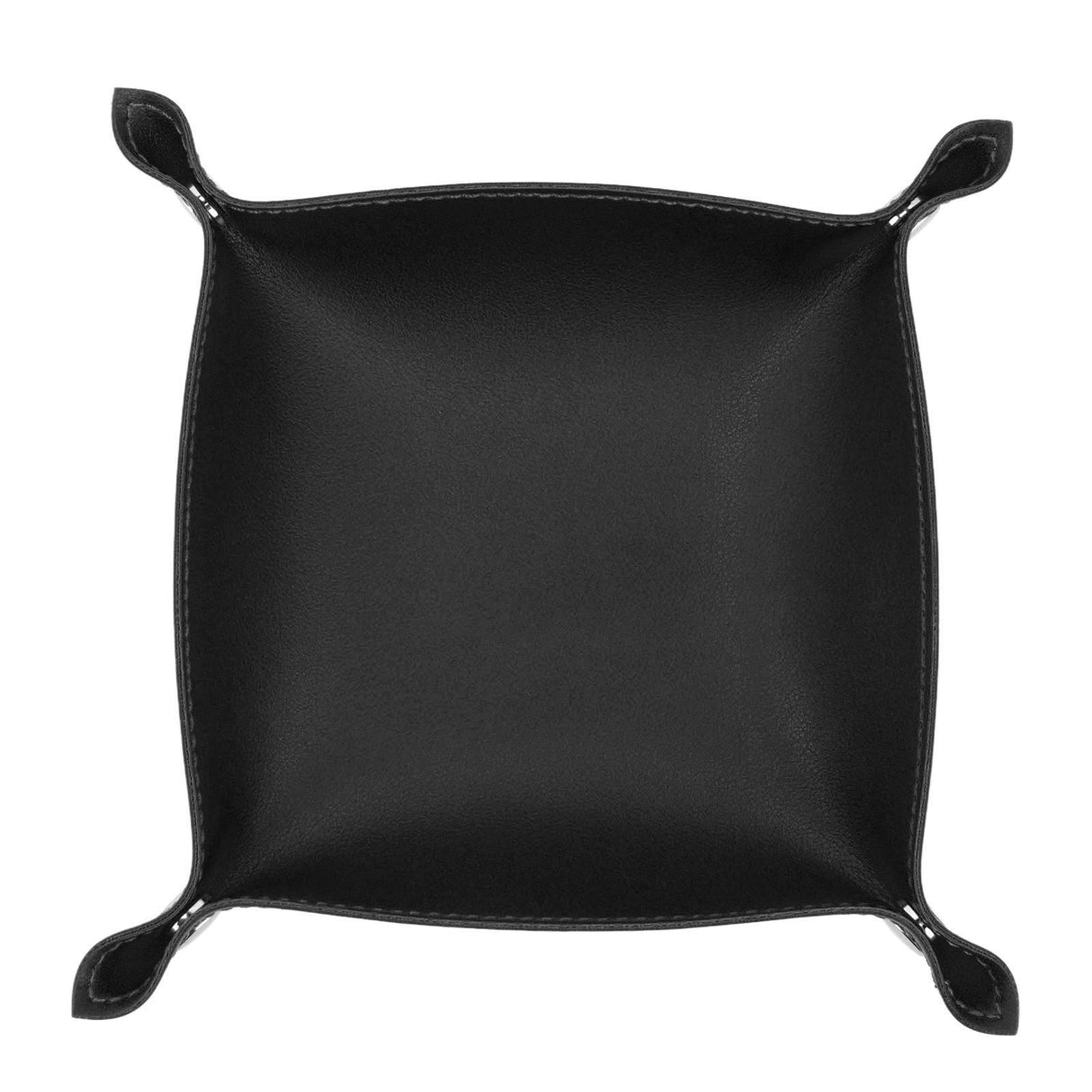 Leather Tray Fashionable Design Artificial Leather Durable Wide Application Mens Valet Tray for Jewelry Watch Key PhoneBlack