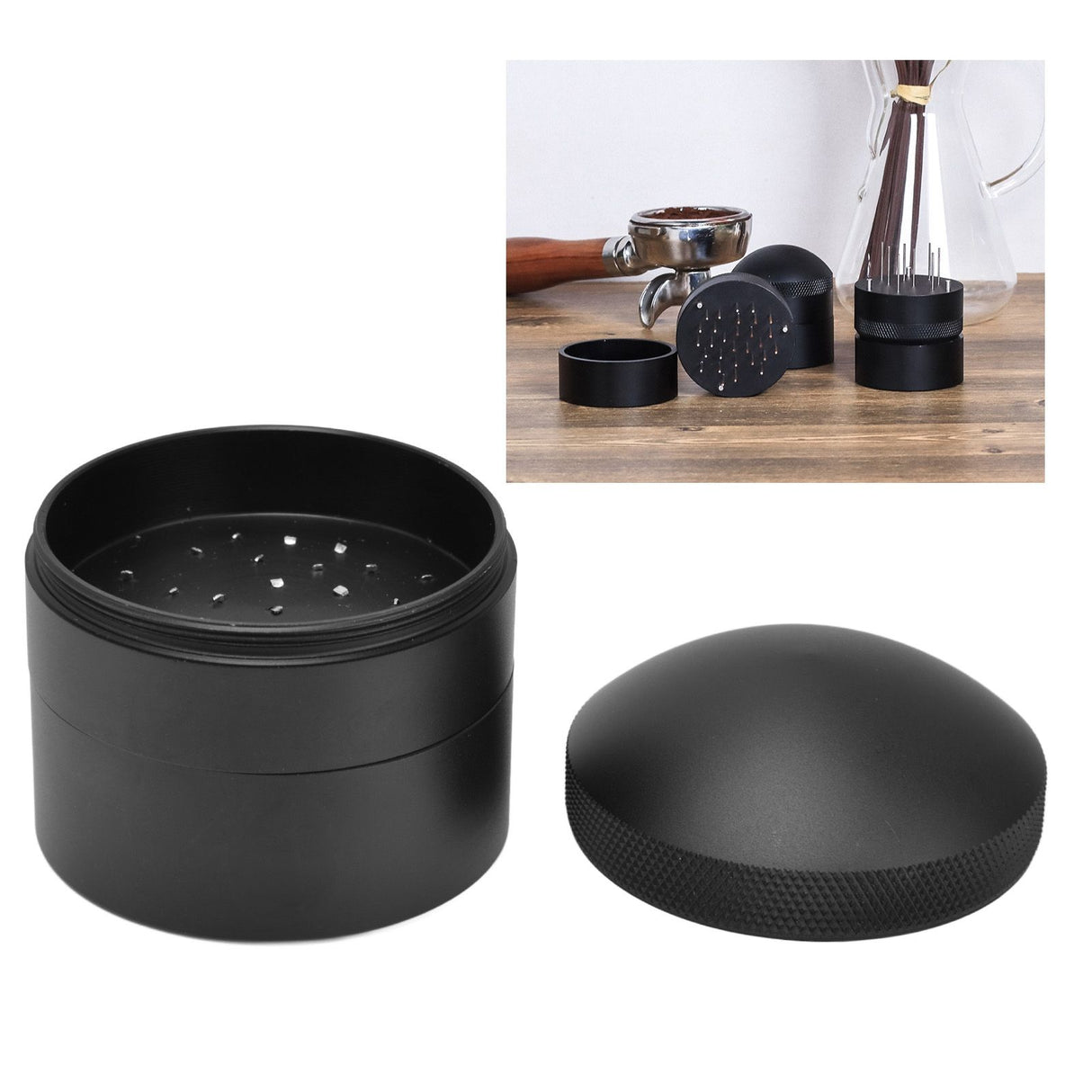 Coffee Distributor Handheld Aluminum Alloy Coffee Powder Distribution Needle for Home Use58mm