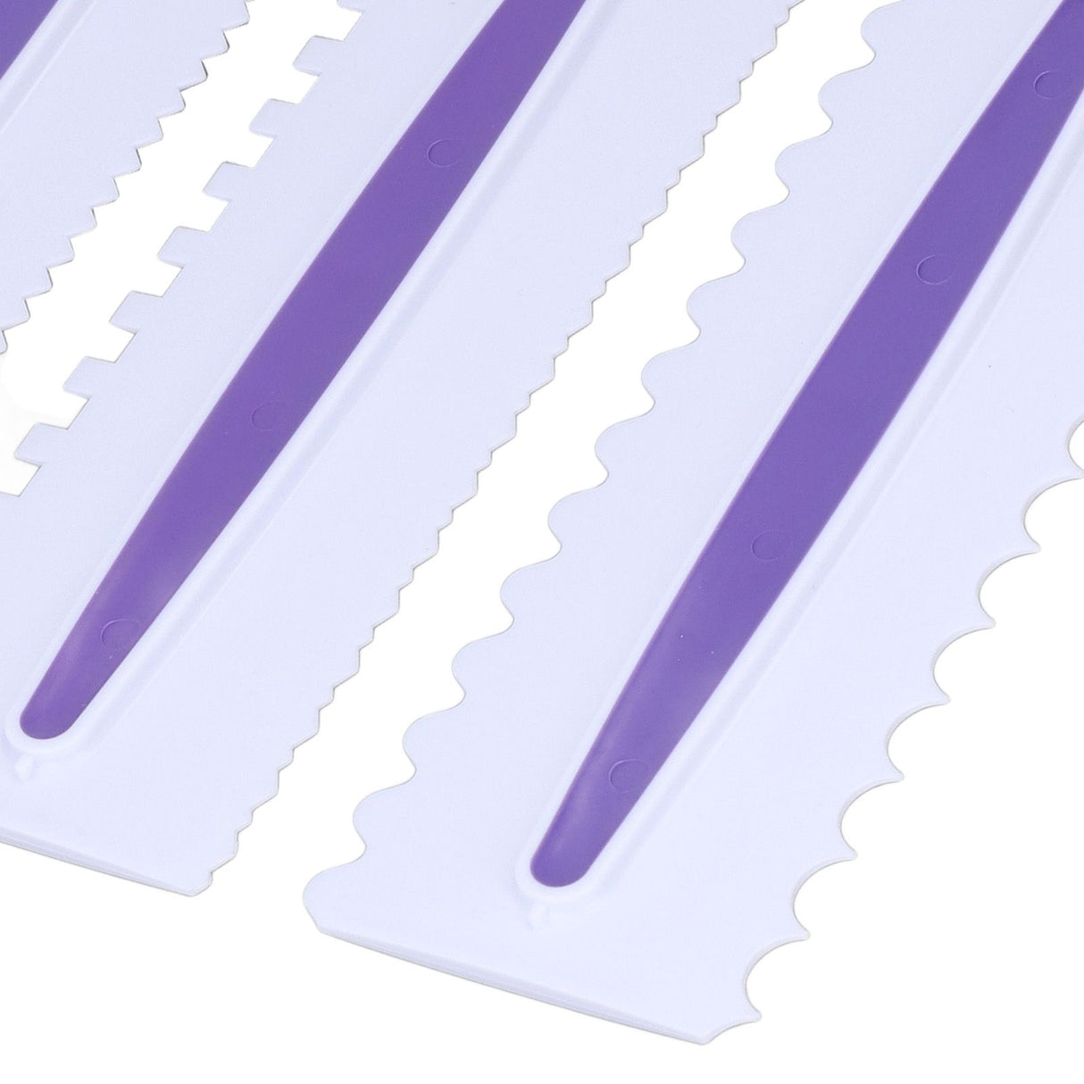 3Pcs Cake Scraper Premium Plastic Durable Glossy Surface Easy Operation Icing Smoother