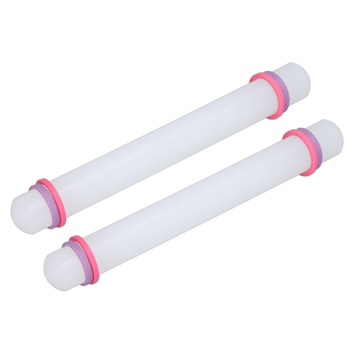 2Pcs Plastic Rolling Pin Safe Durable Sturdy Plastic Nonstick Surface Wide Application Small Rolling Pin