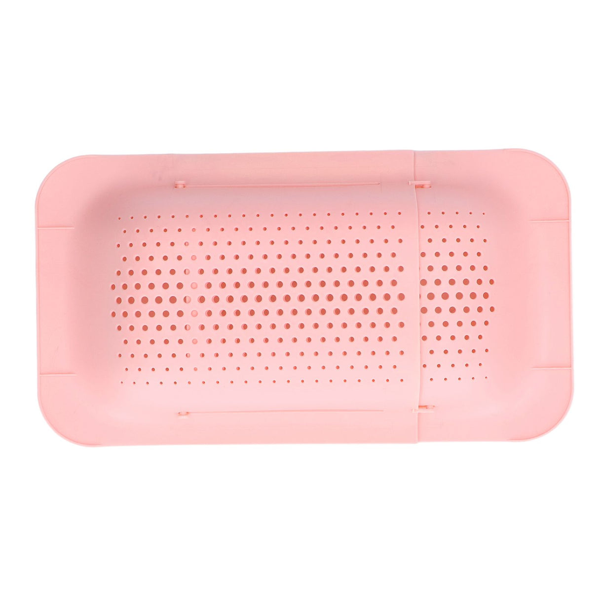 Strainer Basket Telescopic Design Anti Slip Rust Resistant Drain Colander Kitchen AccessoryPink