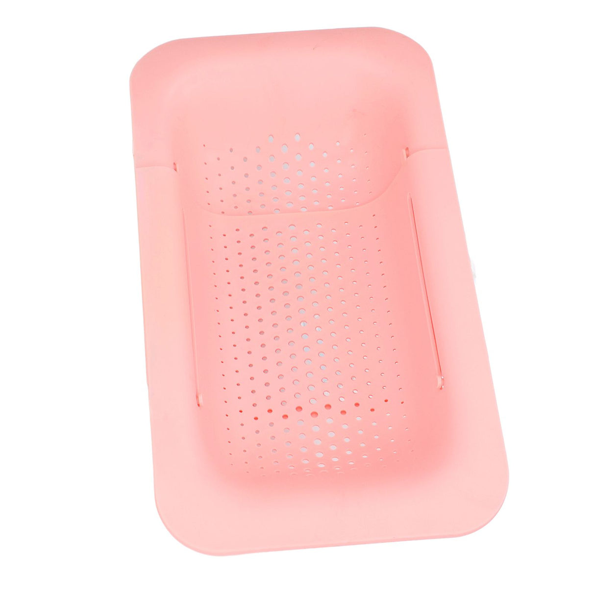 Strainer Basket Telescopic Design Anti Slip Rust Resistant Drain Colander Kitchen AccessoryPink