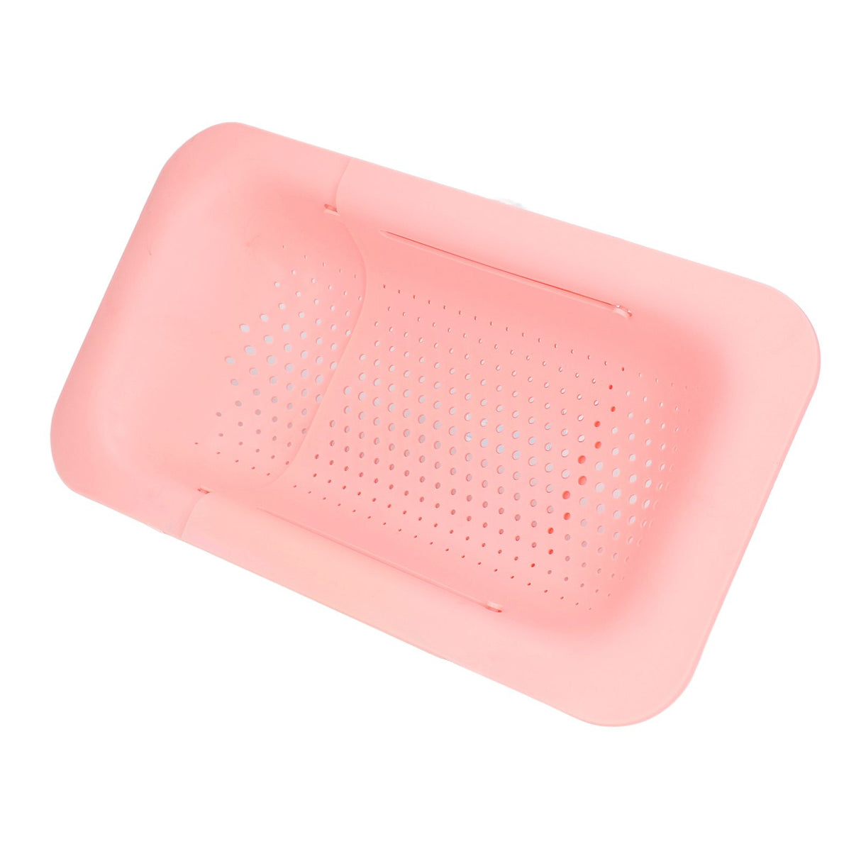 Strainer Basket Telescopic Design Anti Slip Rust Resistant Drain Colander Kitchen AccessoryPink