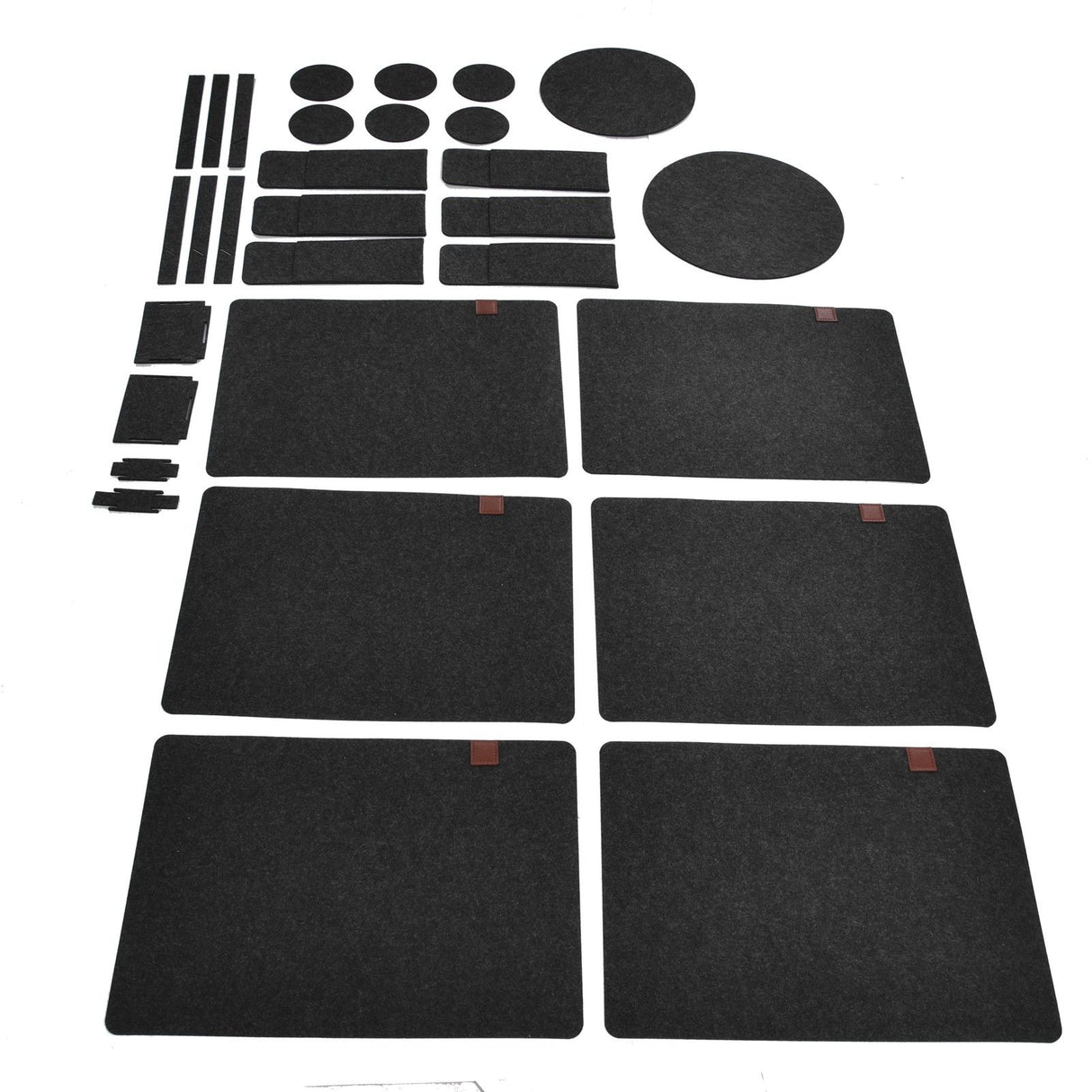 27Pcs Felt Placemat Anti Scratch Insulated Anti Slip Felt Table Mats Set for Home Dining Room Kitchen Hotel