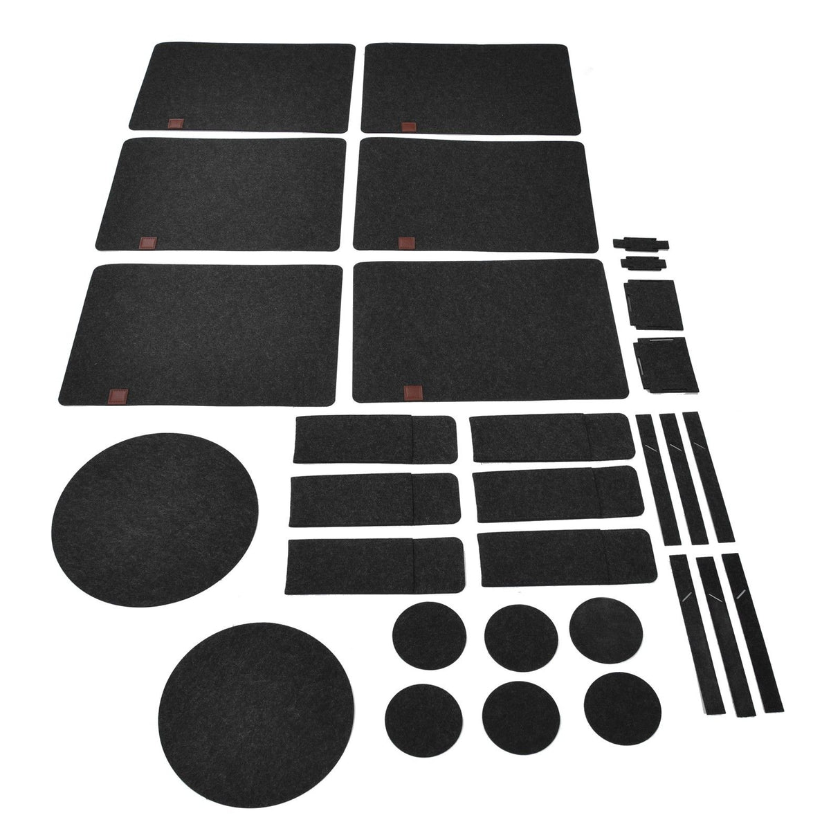 27Pcs Felt Placemat Anti Scratch Insulated Anti Slip Felt Table Mats Set for Home Dining Room Kitchen Hotel