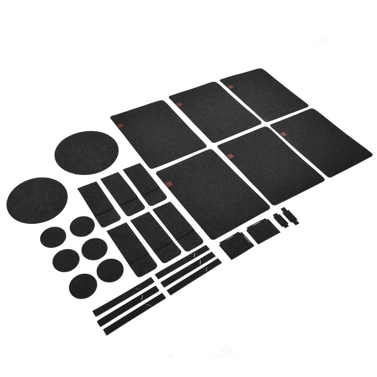 27Pcs Felt Placemat Anti Scratch Insulated Anti Slip Felt Table Mats Set for Home Dining Room Kitchen Hotel