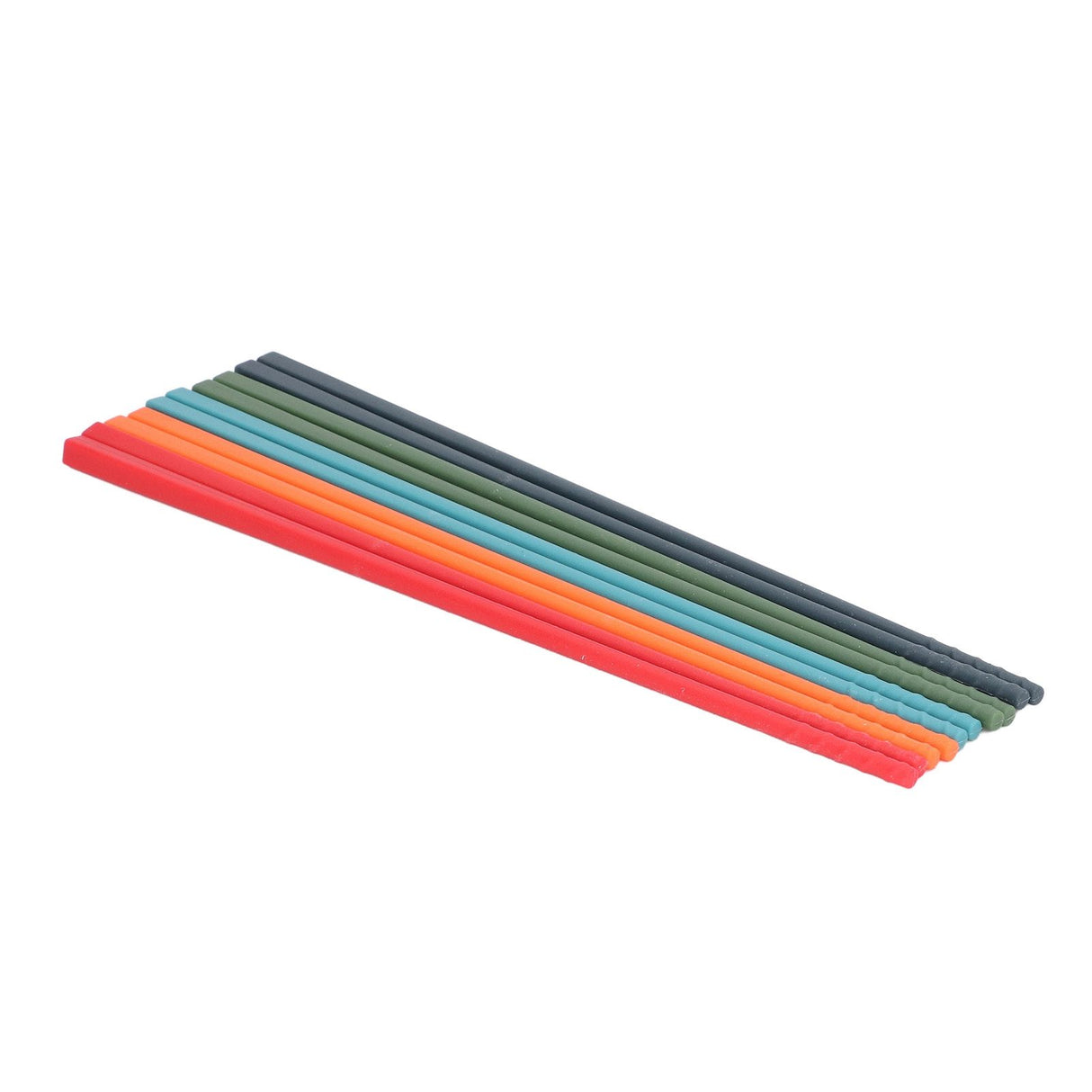 24cm 5 Color Chopsticks Set Silicone Stainless Steel Chopsticks Reusable Anti Slip Kitchen Tableware