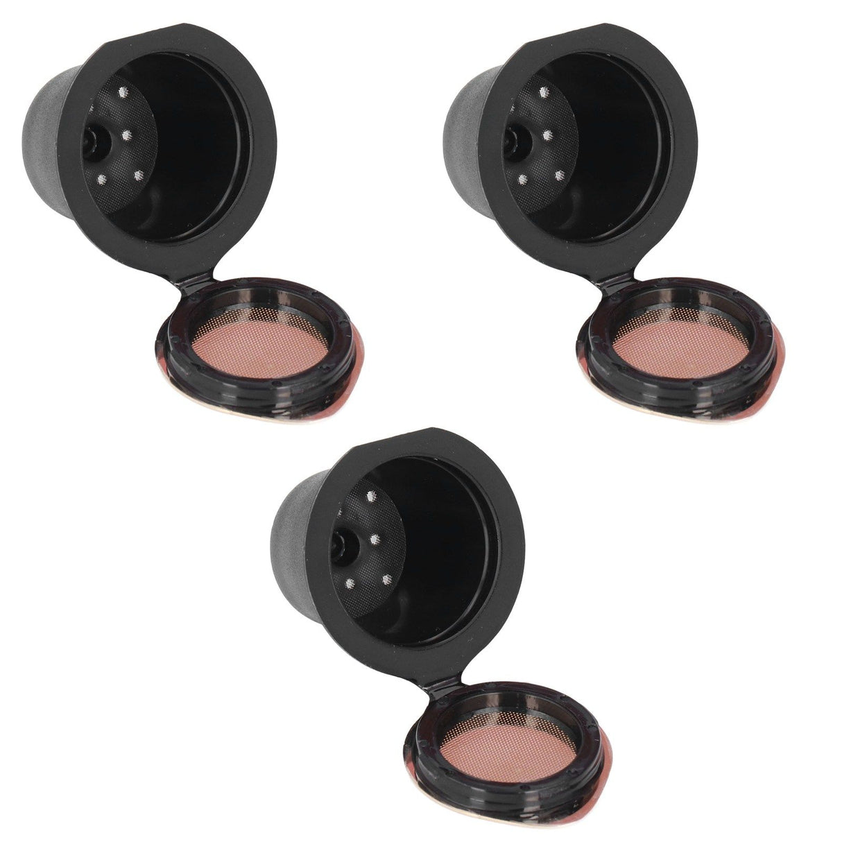 50ML Coffee Capsule Pods Cup with Spoon Brush Reusable Filter Stainless Steel Replacement for NespressoGold Plated