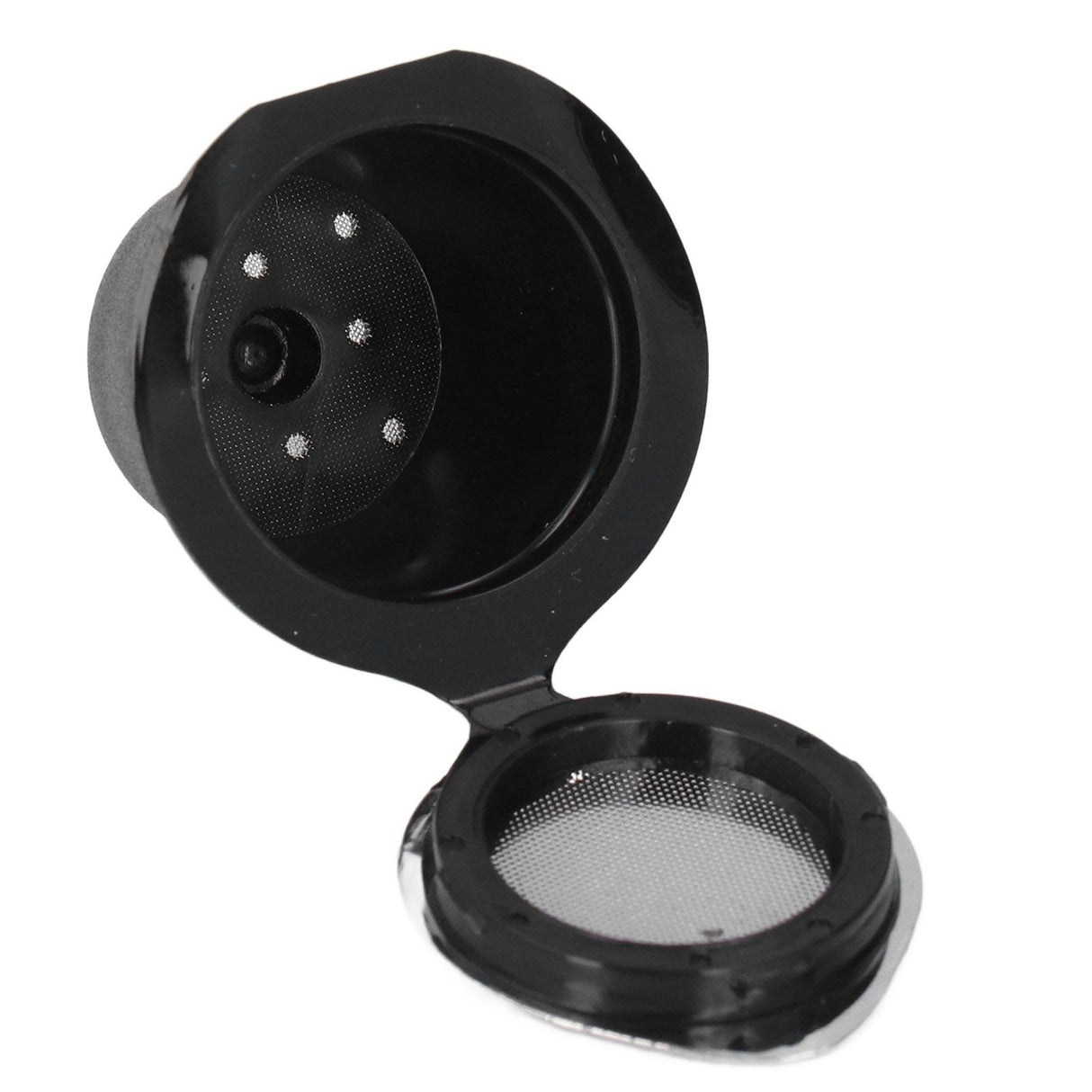 50ML Coffee Capsule Pods Cup with Spoon Brush Reusable Filter Stainless Steel Replacement for NespressoChrome Plated