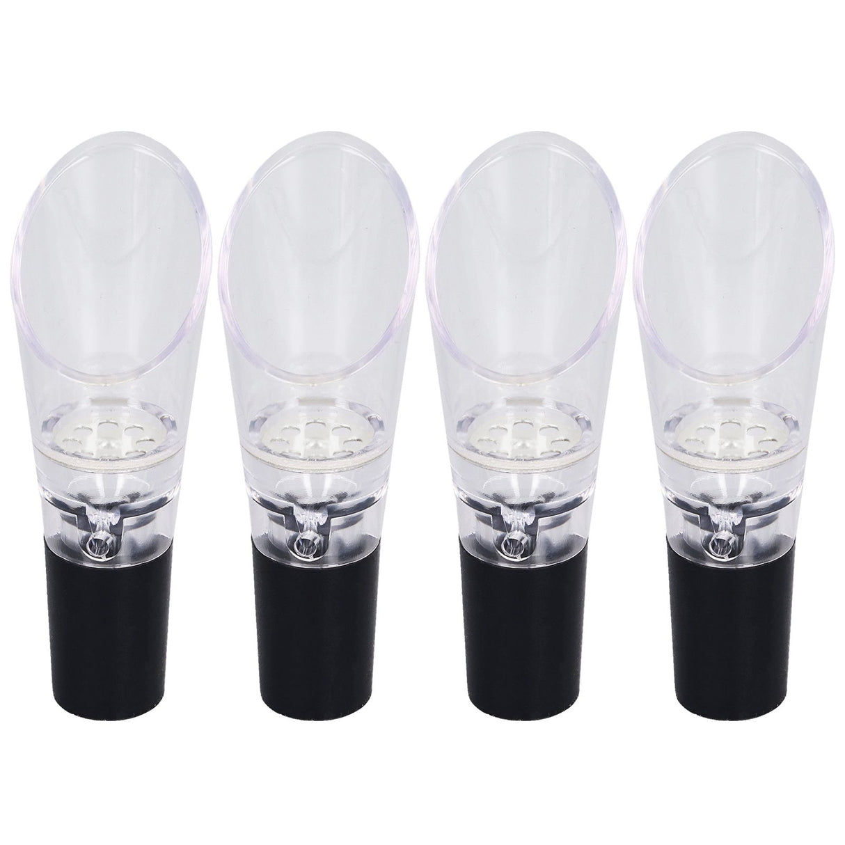 4PCS Wine Aerator Pourer PC Eco Friendly Decanter Spout Bar Accessories for Household PartySilver