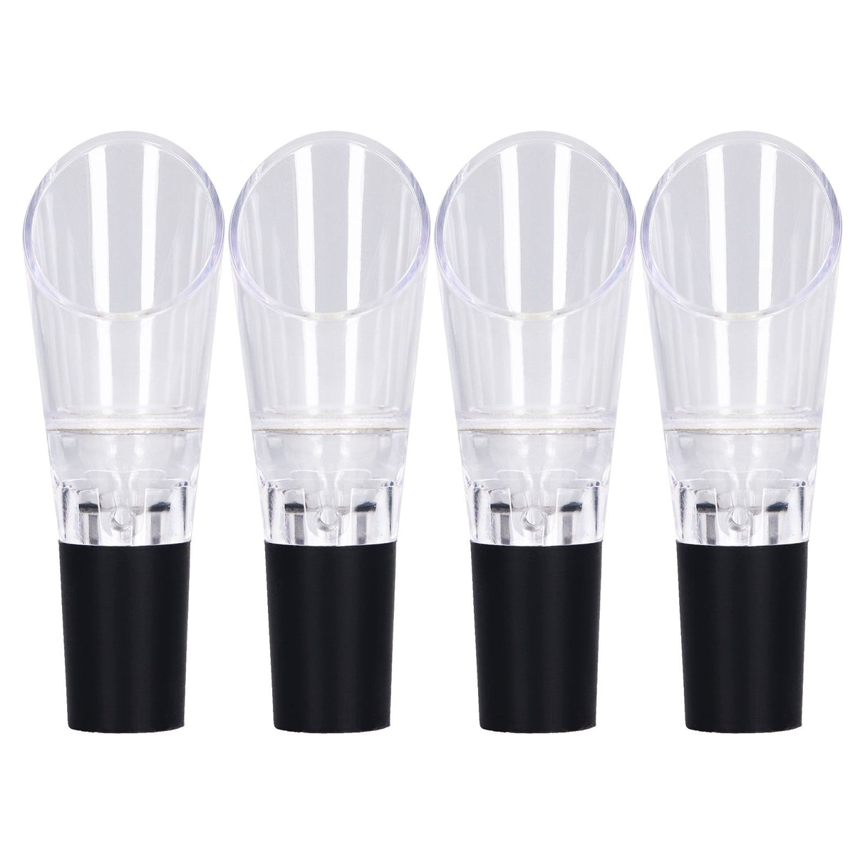 4PCS Wine Aerator Pourer PC Eco Friendly Decanter Spout Bar Accessories for Household PartySilver