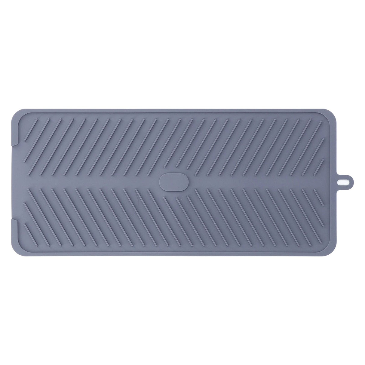 Silicone Dish Drying Mat Food Grade Silicone High Temperature Resistance Grey Dish Drainer Pad for Kitchen