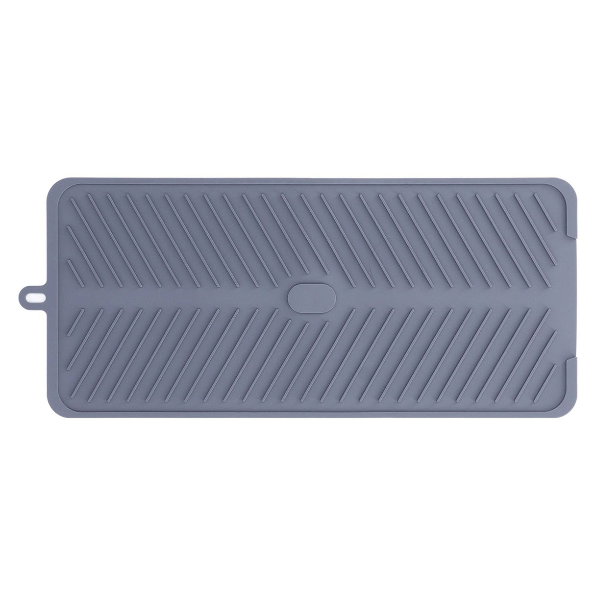 Silicone Dish Drying Mat Food Grade Silicone High Temperature Resistance Grey Dish Drainer Pad for Kitchen