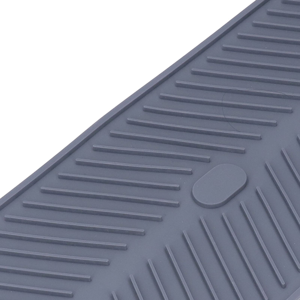 Silicone Dish Drying Mat Food Grade Silicone High Temperature Resistance Grey Dish Drainer Pad for Kitchen