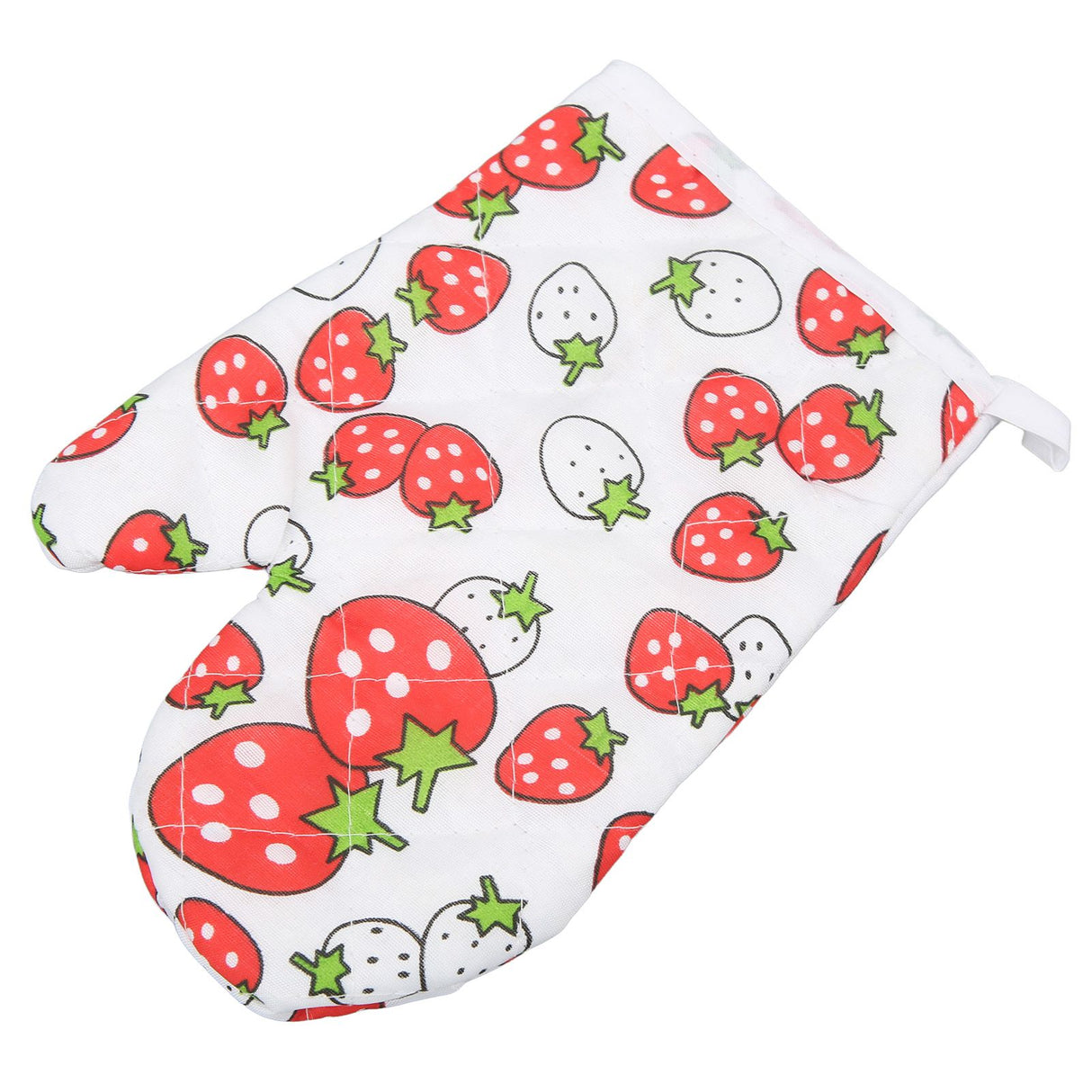 Oven Gloves Polyester Cotton Material Printed Pattern Lanyard Design Cooking Microwave Mitts for Kitchen