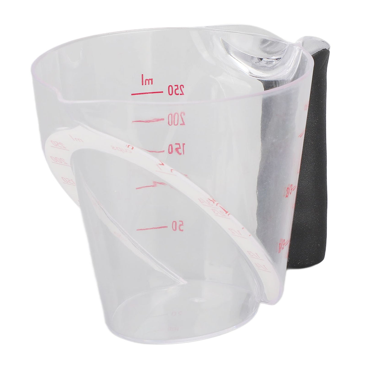 Measuring Cup Heat Resistant Angled Plastic Measuring Mug with Handle for Drinking Baking Cooking Pouring Liquid 250ml
