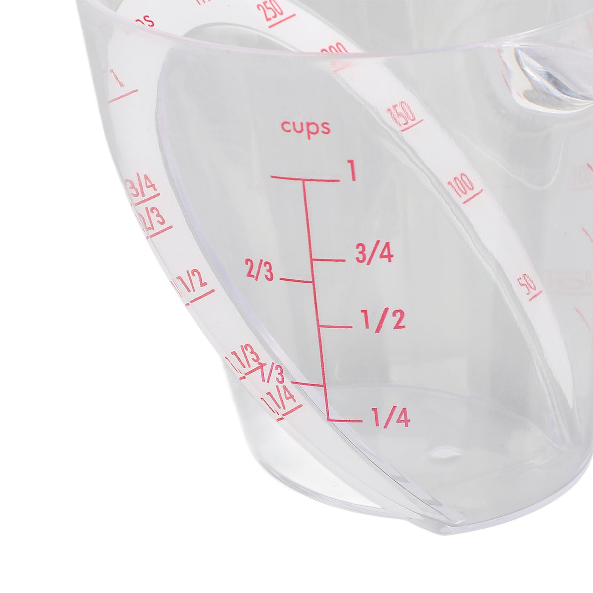 Measuring Cup Heat Resistant Angled Plastic Measuring Mug with Handle for Drinking Baking Cooking Pouring Liquid 250ml
