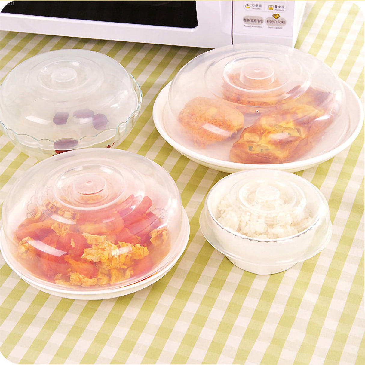 Microwave Cover Transparency PP Material Food Protection Grab Design Safe Healthy Microwave Splatter CoverBig Size 20cm